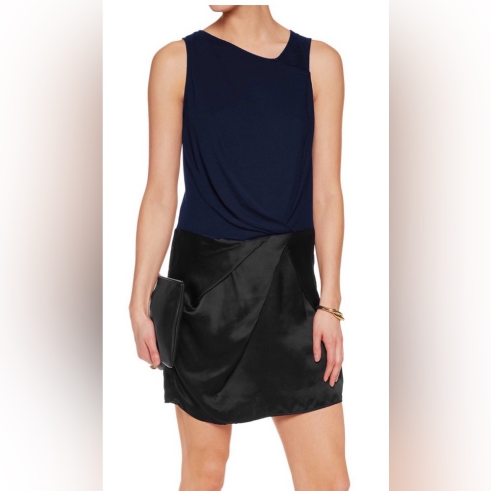 Clu Pleated cotton modal-blend & silk mini dress-XS-MADE IN THE US
